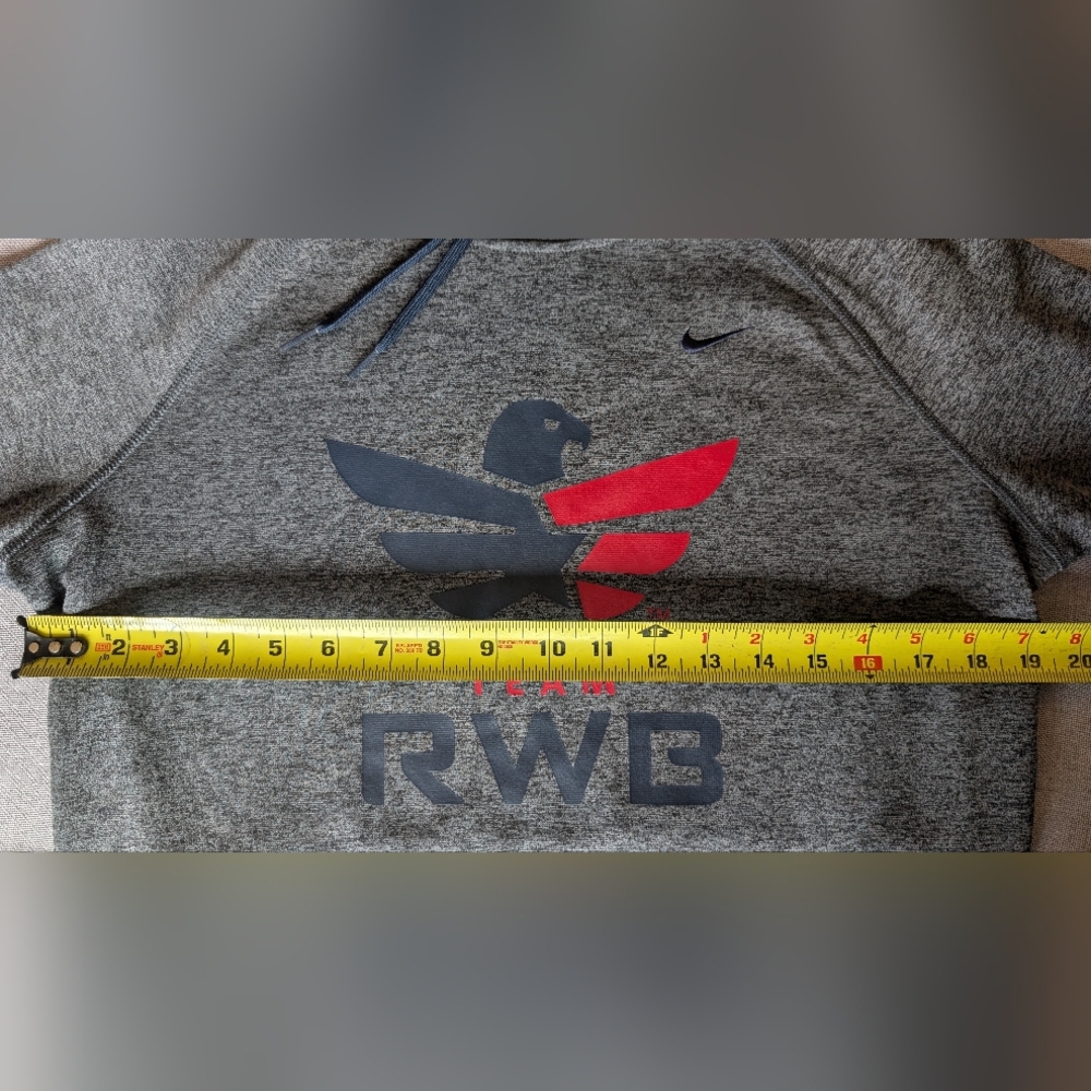 Nike Therma Fit Team Red White Blue RWB Women's Gray Hoodie Size Large Polyester - Picture 15 of 16